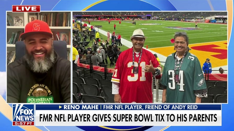 Reno Mahe gives Super Bowl tickets to his parents for their anniversary