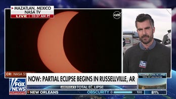 Partial eclipse begins in Russellville, Arkansas