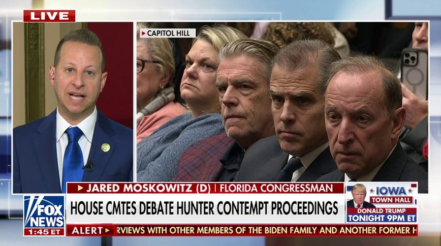 Rep. Jared Moskowitz calls out GOP 'hypocrisy' in Hunter Biden contempt hearing