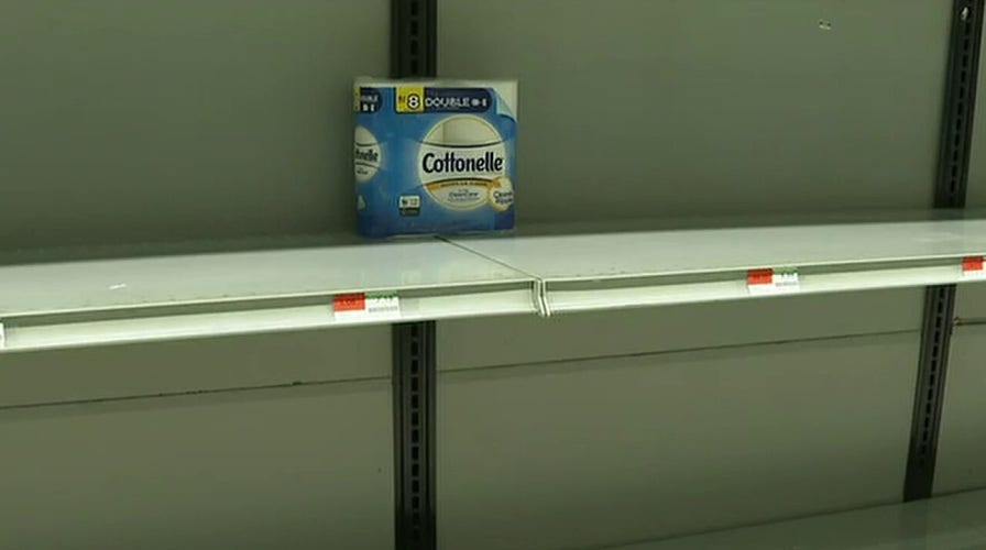 Coronavirus panic leaves some grocery stores' shelves bare