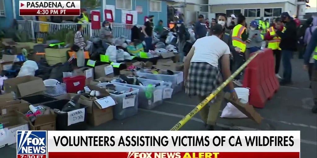 Volunteers help fire victims in California