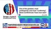 Trump touts 'professional' Pentagon briefing as administration pledges to charge leaker