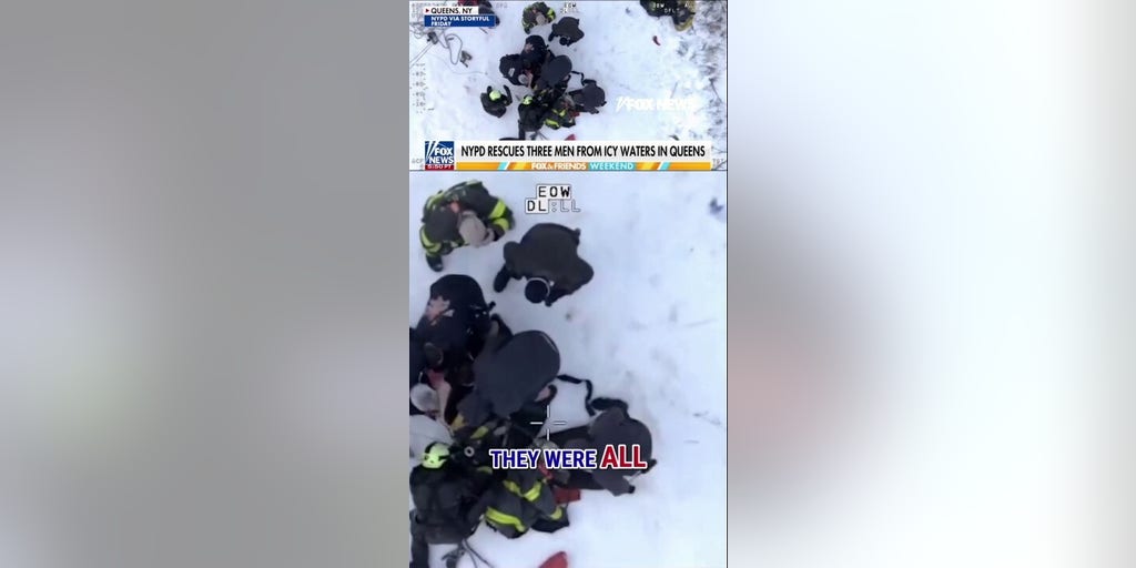 WATCH: Video shows DRAMATIC rescue of three men from ICY WATERS