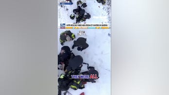 WATCH: Video shows DRAMATIC rescue of three men from ICY WATERS
