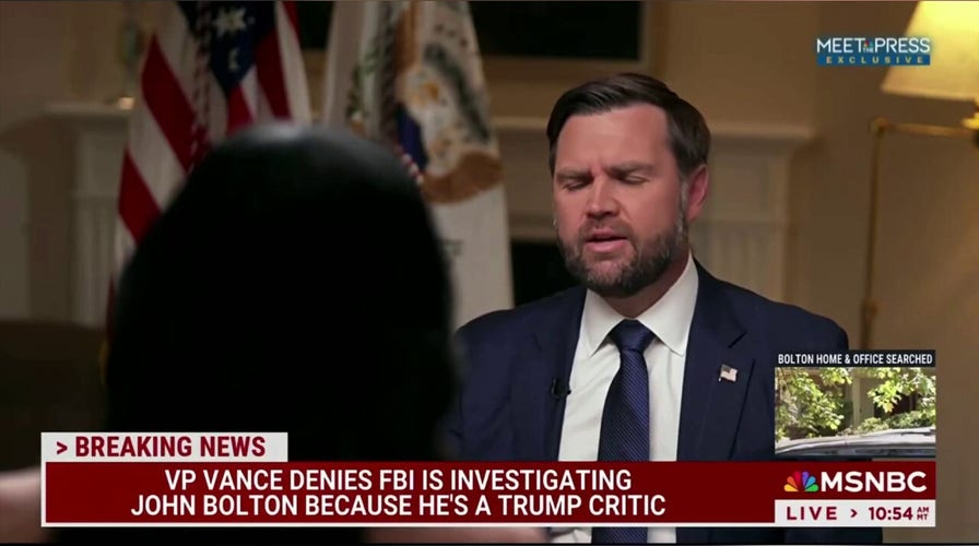 JD Vance insists FBI searching Bolton home ‘not at all’ about political retribution