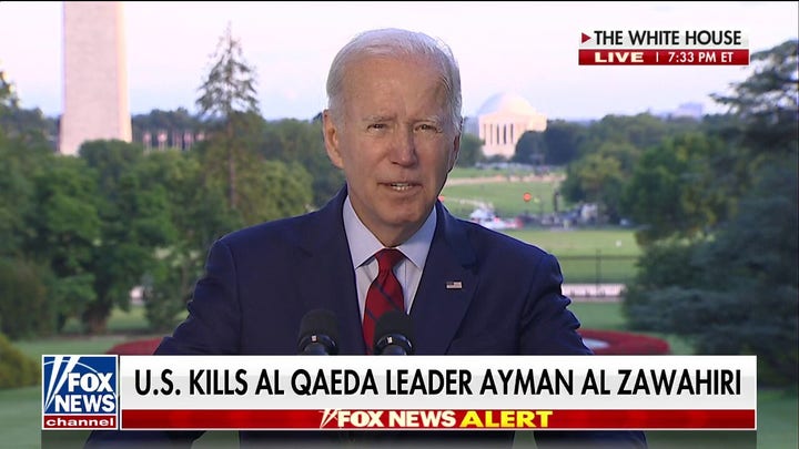 Biden announces killing of al Qaeda leader Ayman al-Zawahri