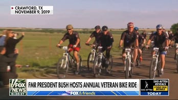 Former President Bush hosts annual bike ride to benefit injured veterans
