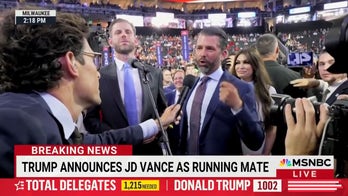 Donald Trump Jr. spars with MSNBC reporter on convention floor: 'I expect nothing less from you clowns'