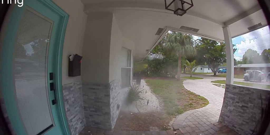 Doorbell camera captures bullets hitting home
