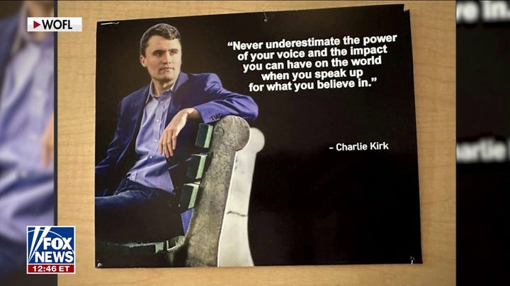 Teacher forced to remove Charlie Kirk poster as school cites policy prohibiting 'partisan displays'