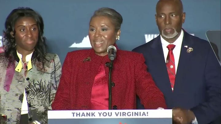 Winsome Earle-Sears offers concession speech