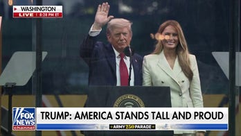 Army parade crowd sings 'Happy Birthday' to President Trump
