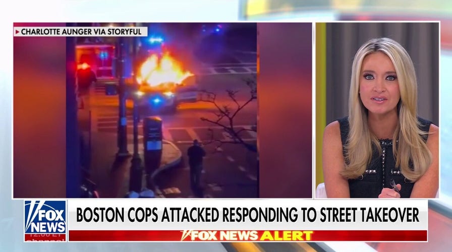 Boston officers attacked during fiery street takeover: 'Out of control'