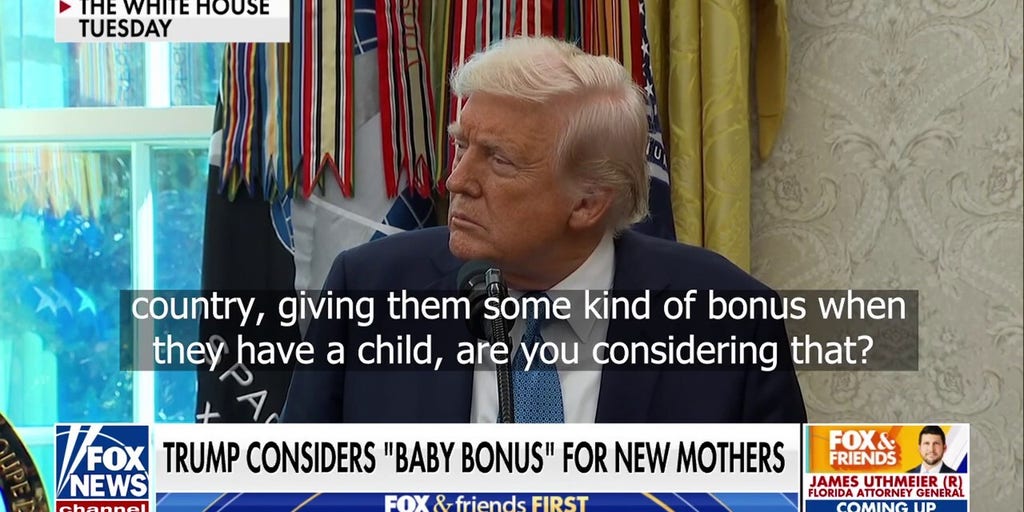 Trump considers 'baby bonus' for new mothers to fight declining birth rate