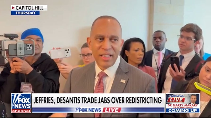 Jeffries, DeSantis trade jabs over Florida redistricting battle