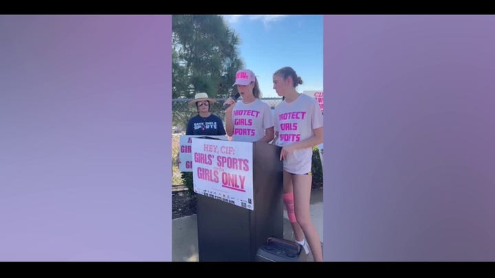 California girls' track and field student-athletes protest trans inclusion ahead of state meet