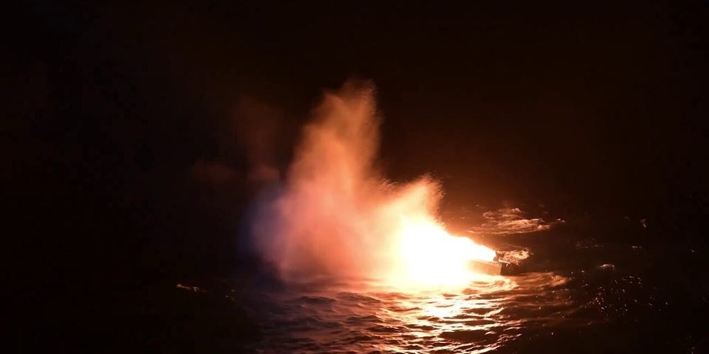 Coast Guard blows up suspected 'drug boat'