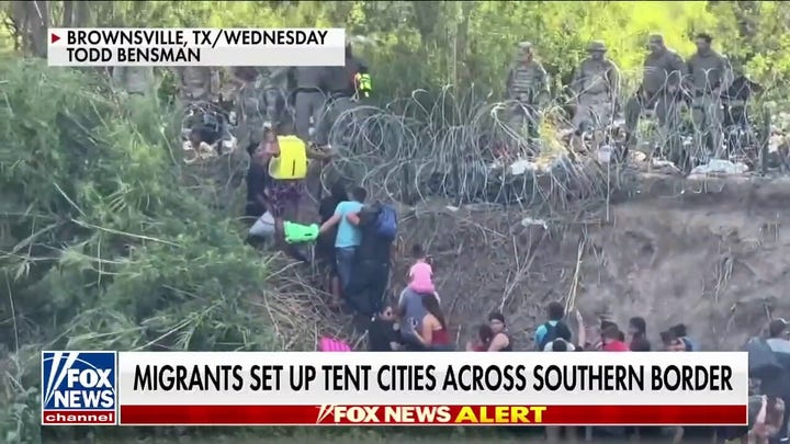 Migrants await ending of Title 42, set up tent cities along southern border