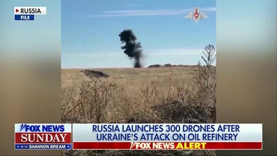 Russia launches 300 drones following Ukraine's strike on oil refinery