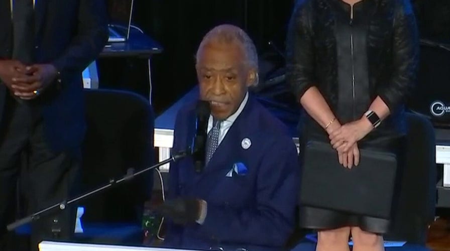 Rev. Al Sharpton honors George Floyd, takes swipes at President Trump in spirited eulogy