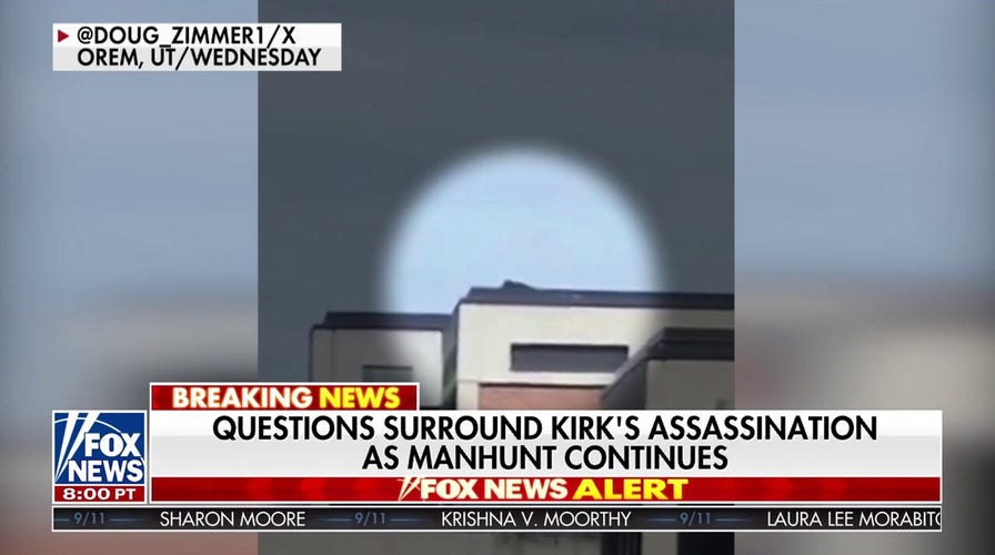 Video shows person on roof after Charlie Kirk assassination, weapon recovered