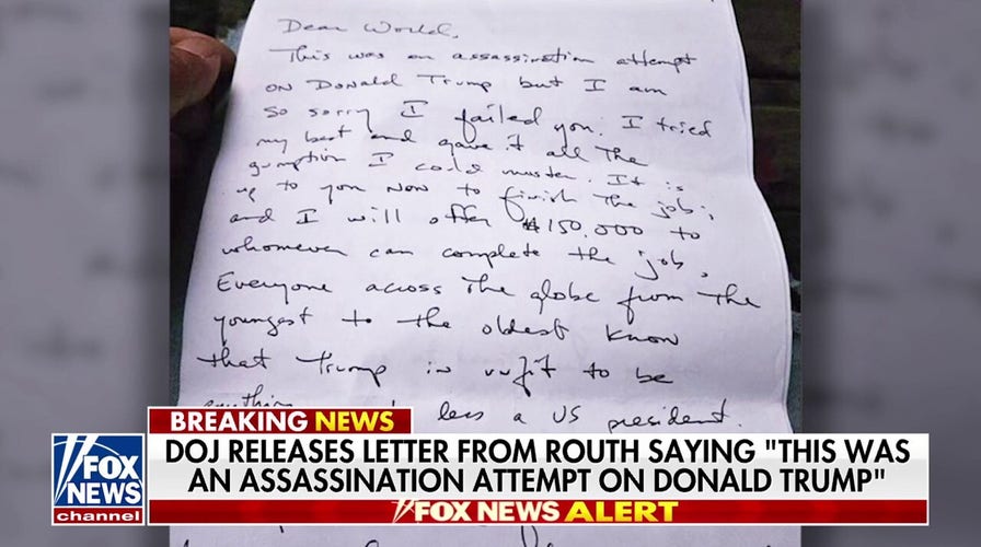 Bombshell letter revealed from Trump assassination suspect