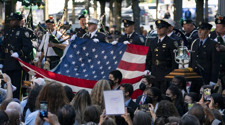 Memorial visitors pay tribute to lives lost at Ground Zero 20 years ago