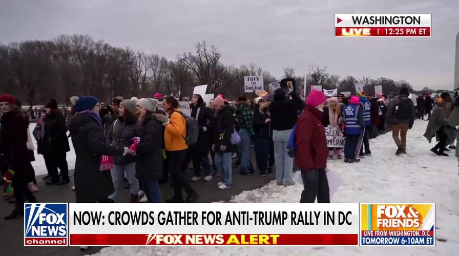 Crowds gather for anti-Trump rally in Washington, DC