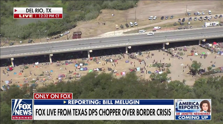 Fox live from Texas DPS chopper over border crisis 