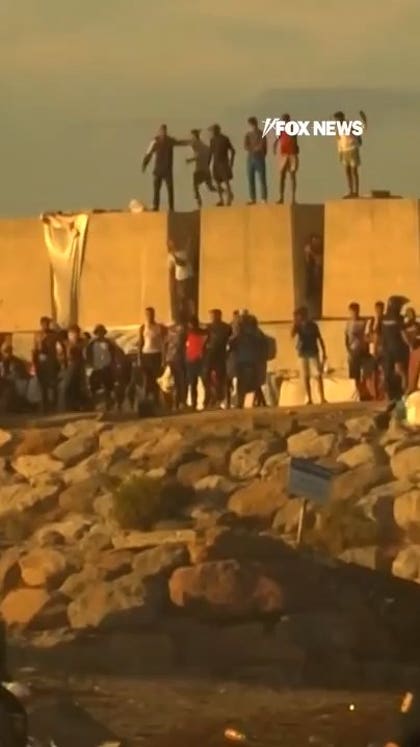 Spanish residents destroy migrant camp after mass crossing