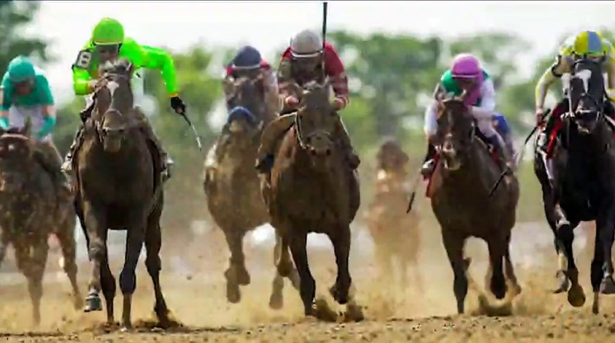Ny Bred Tiz The Law Wins Barren Belmont Stakes Fox News