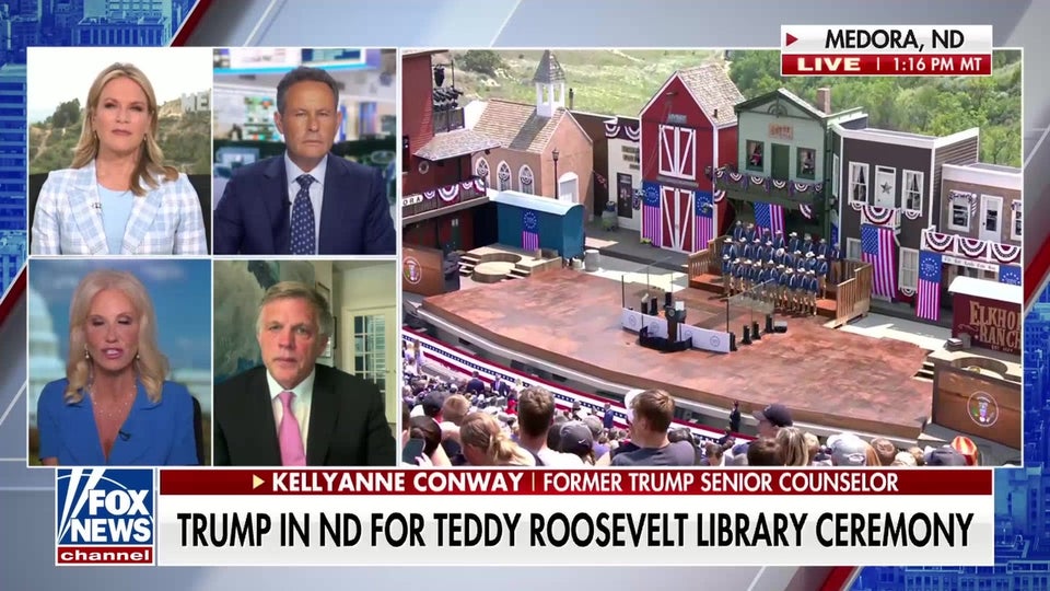 Trump visits the Roosevelt Presidential Library in North Dakota