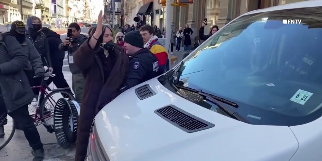 NYPD arrests anti-ICE rioters throwing debris, trash cans