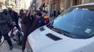 NYPD arrests anti-ICE rioters throwing debris, trash cans