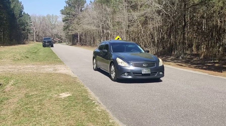 A car leaves the Murdaugh Moselle property