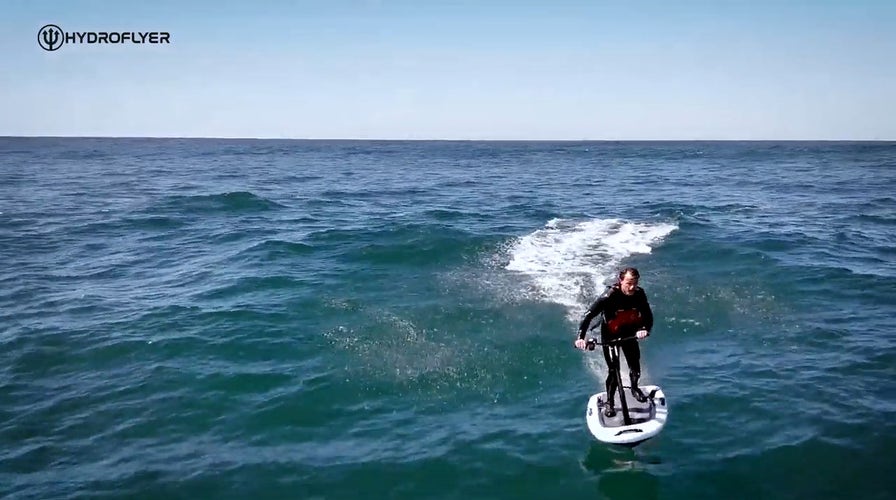 Electric hydrofoil with handlebars lets you ride waves like a pro