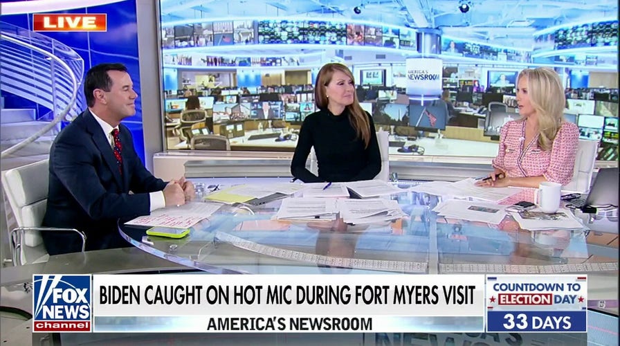 Biden caught on hot mic moment during visit to Fort Myers