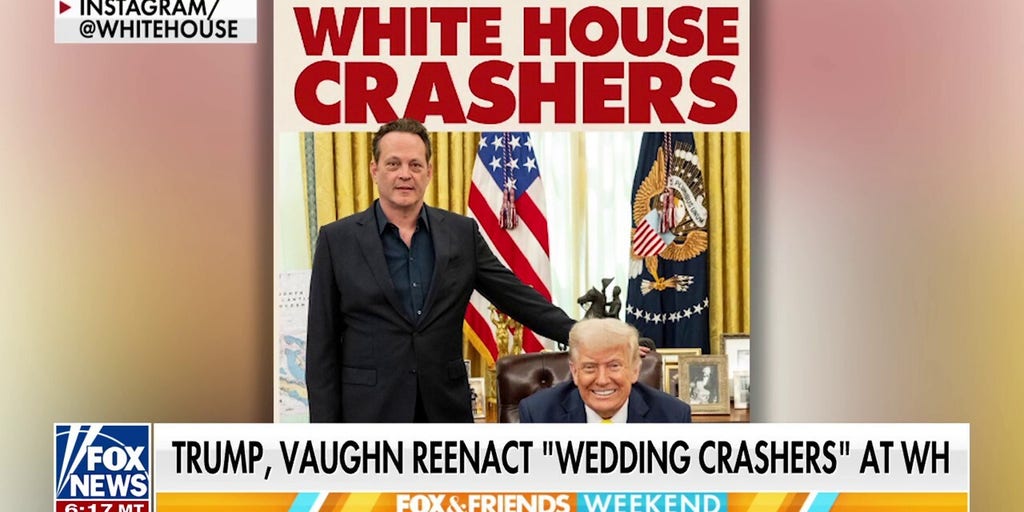 Vince Vaughn re-enacts ‘Wedding Crashers’ with Trump during White House visit