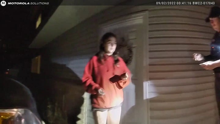 Moscow, Idaho, police bodycam shows Xana Kernodle speak with officers during noise complaint response 