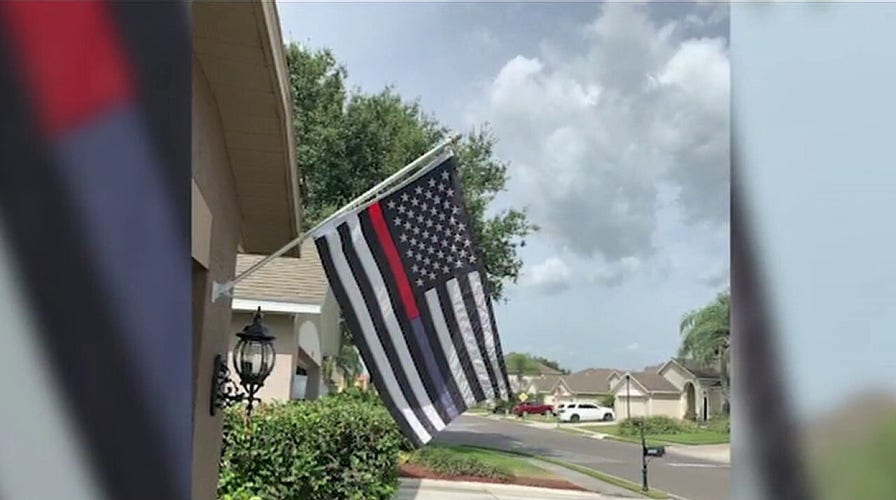 Florida homeowner told to remove thin blue line flag