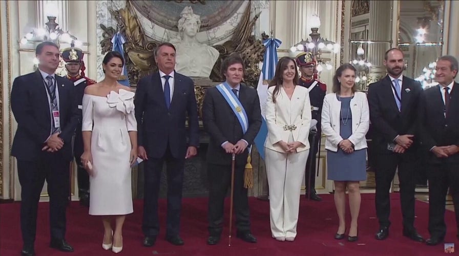 Argentina's President Javier Milei greets world leaders