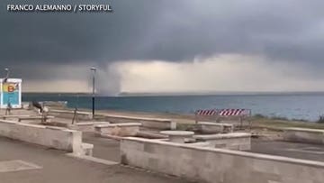 Terrifying tornado caught on camera ripping through Sicily as violent winds wreak havoc