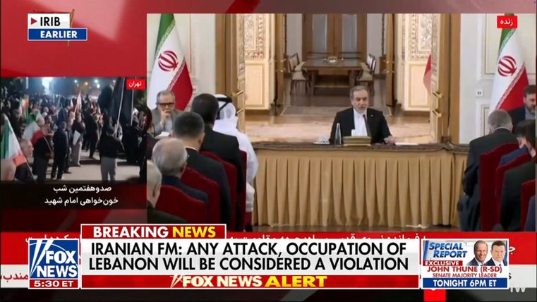 Iranian FM warns ‘any attack’ on Lebanon would violate agreement