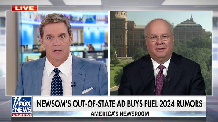Karl Rove on Newsom's out-of-state political ads: 'He has got himself a great stunt' 