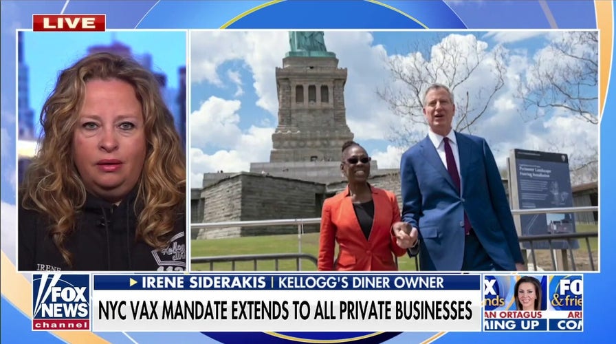 NYC diner owner calls out de Blasio's new vaccine mandates: 'Shame on you!'