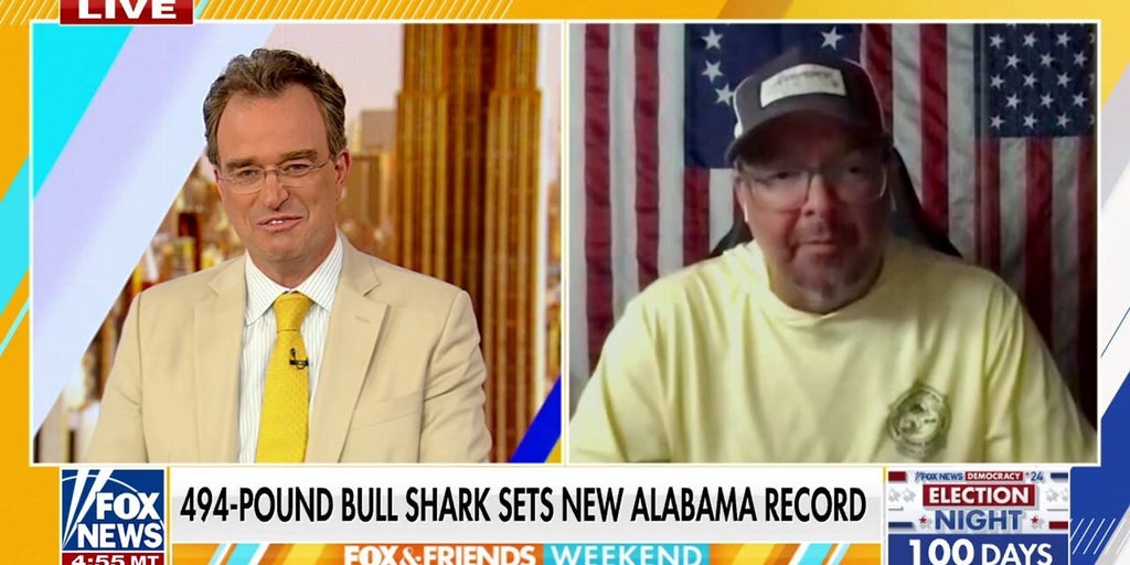 Alabama fishing team reels in record-setting 494-pound bull shark