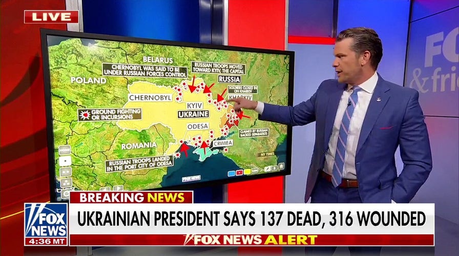 Pete Hegseth breaks down Ukraine invasion as Russian forces approach Kyiv