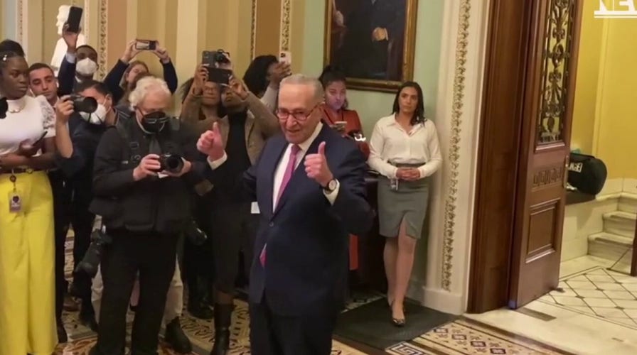 Schumer reacts to the confirmation of Biden's nominee Ketanji Brown Jackson to the Supreme Court