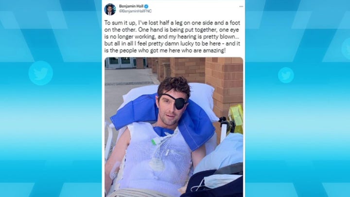 Benjamin Hall tweets about recovery and wounds he suffered in Ukraine