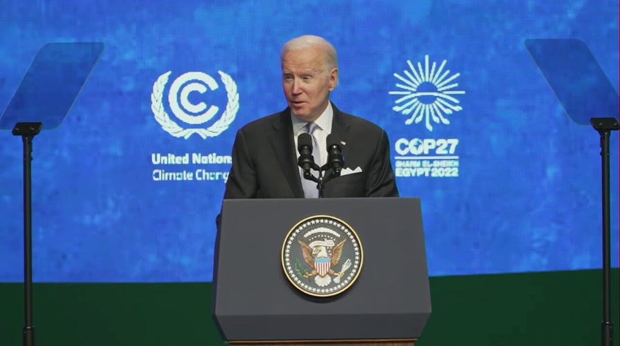 Biden stumbles over quote, draws laughs in COP27 speech